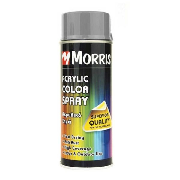 ΣΠΡΕΥ ΓΥΑΛΙΣΤΕΡΟ ΑΣΗΜΙ RAL 9003 400ML MORRIS